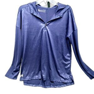 Under Armour Heatgear Loose Fit Men's Large Athletic Shirt/ Hoodie. Dark Blue...